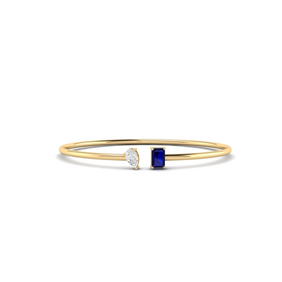 Toi et Moi Tia Bangle in Sapphire - 1.2 carat