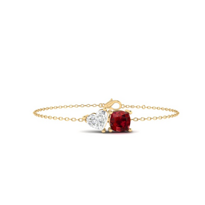 Toi et Moi Mia Bracelet in Ruby - 1 carat