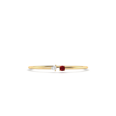 Toi et Moi Mia Bangle in Ruby - 1 carat