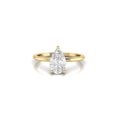 Pear Soli Ring - 1 carat