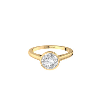 Round Soli Ring in Bezel - 0.5 carat