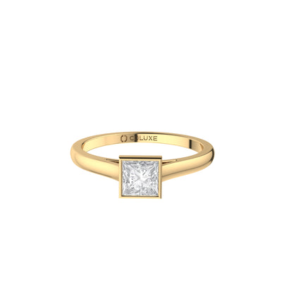 Princess Soli Ring in Bezel - 0.5 carat