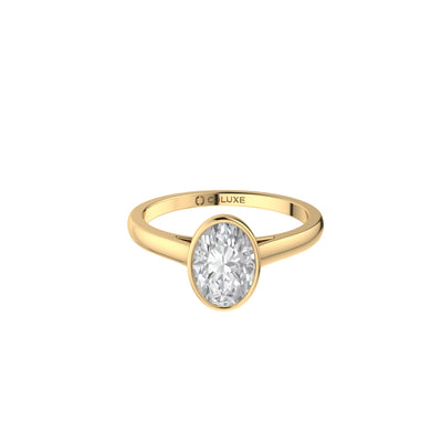Oval Soli Ring in Bezel - 1 carat