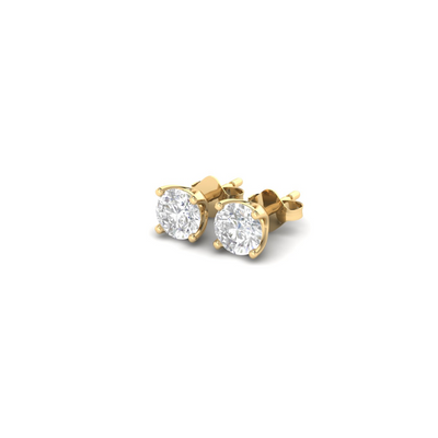 Round Soli Earrings - 1 carat