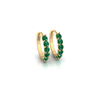 Emerald Round Ever Hoops - 0.6 carat