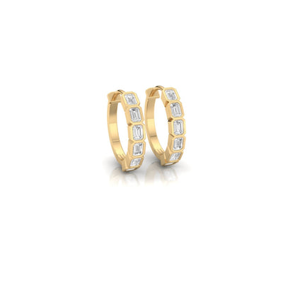 Emerald-cut Ever Hoops - 0.6 carat