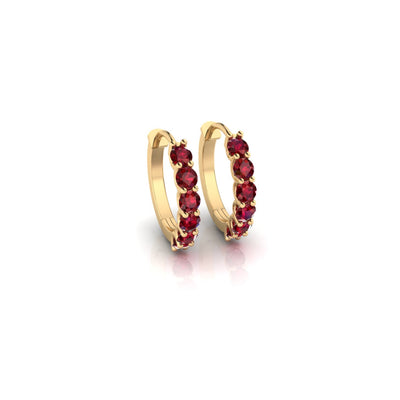 Ruby Round Ever Hoops - 0.6 carat