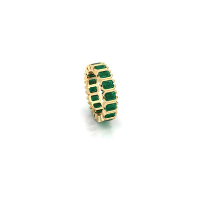 Emerald Forever & Ever Ring in Half Bezel - 3.2 carats