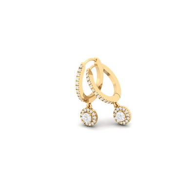 Round Aura Huggies - 0.9 carat