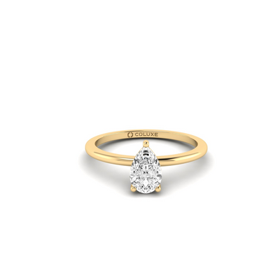 Pear Soli Ring - 0.5 carat