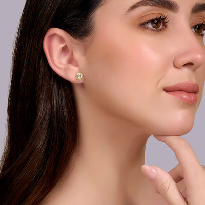 Emerald Aura Earrings - 0.7 carat