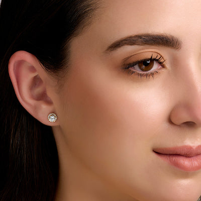 Round Aura Earrings - 0.4 carat