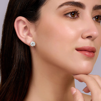 Round Mega Soli Earrings - 6.1 carats
