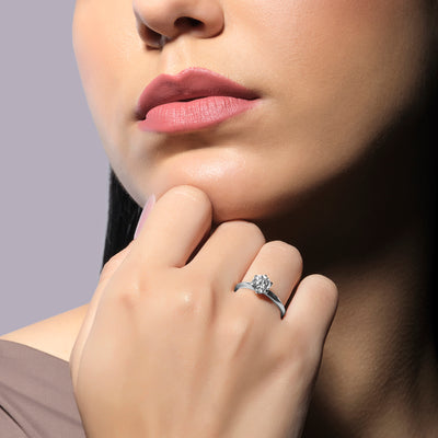 Round Soli Ring - 1 carat