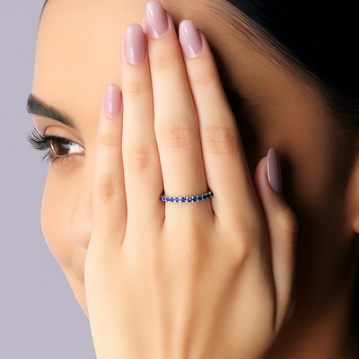 Blue Sapphire Forever Ring - 1.5 carat