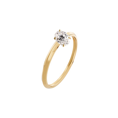 Oval Soli Ring - 0.5 carat