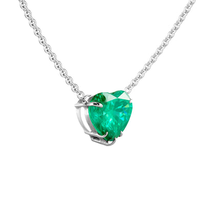 Emerald Mega Heart Necklace - 6.1 carats
