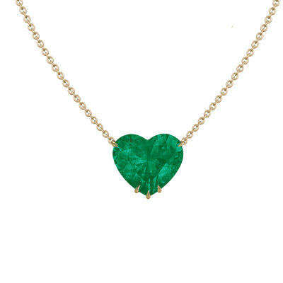 Emerald Mega Heart Necklace - 6.1 carats