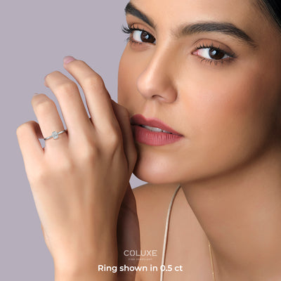 Emerald Soli Ring in Bezel - 0.5 carat