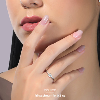Princess Soli Ring in Bezel - 0.5 carat