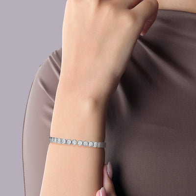 Round Game On Bracelet in Bezel - 2.9 carats