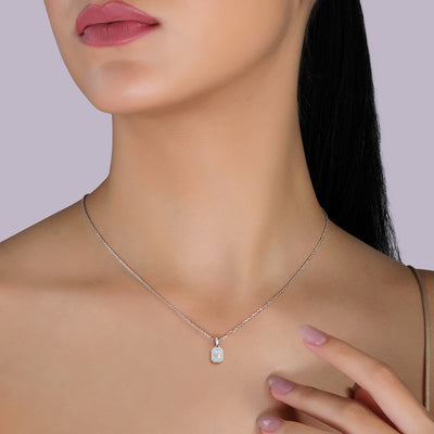 Emerald-cut Aura Pendant - 0.6 carat