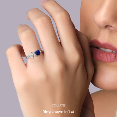 Toi et Moi Mia Ring in Sapphire - 1 carat