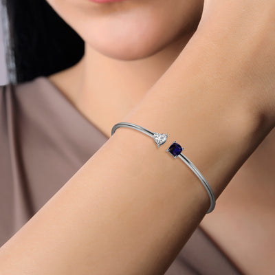 Toi et Moi Mia Bangle in Sapphire - 1 carat