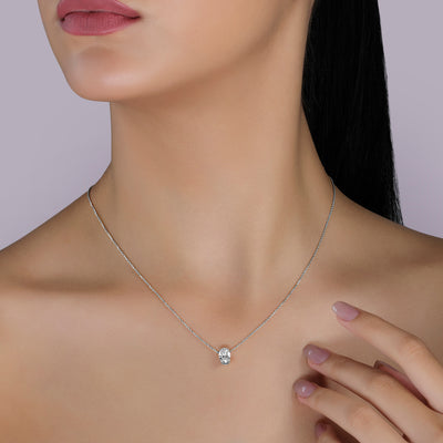 Oval Drop Pendant - 1 carat