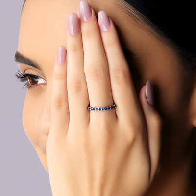 Blue Sapphire Forever Ring - 1.5 carat