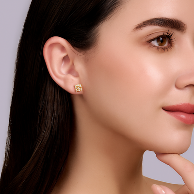 Square Aura Earrings - 0.7 carat