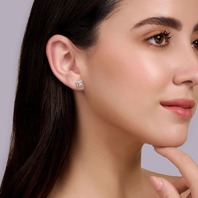 Square Aura Earrings - 0.7 carat
