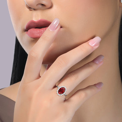 Rouge Aura Ring - 3 carats