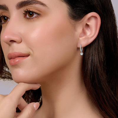 Round Aura Huggies - 0.9 carat