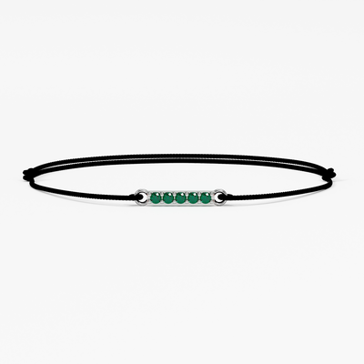 Emerald Bar String Bracelet