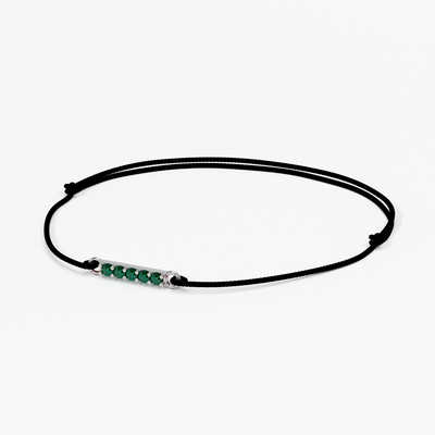 Emerald Bar String Bracelet