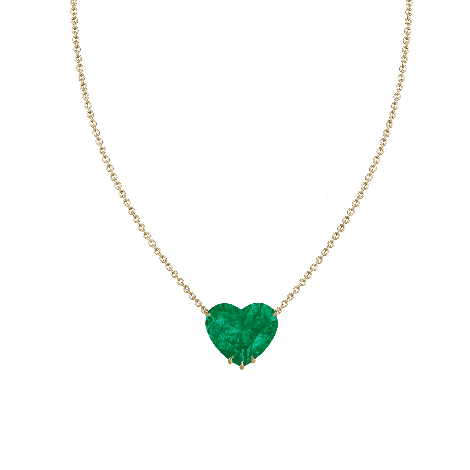 Emerald Mega Heart Necklace – Coluxe