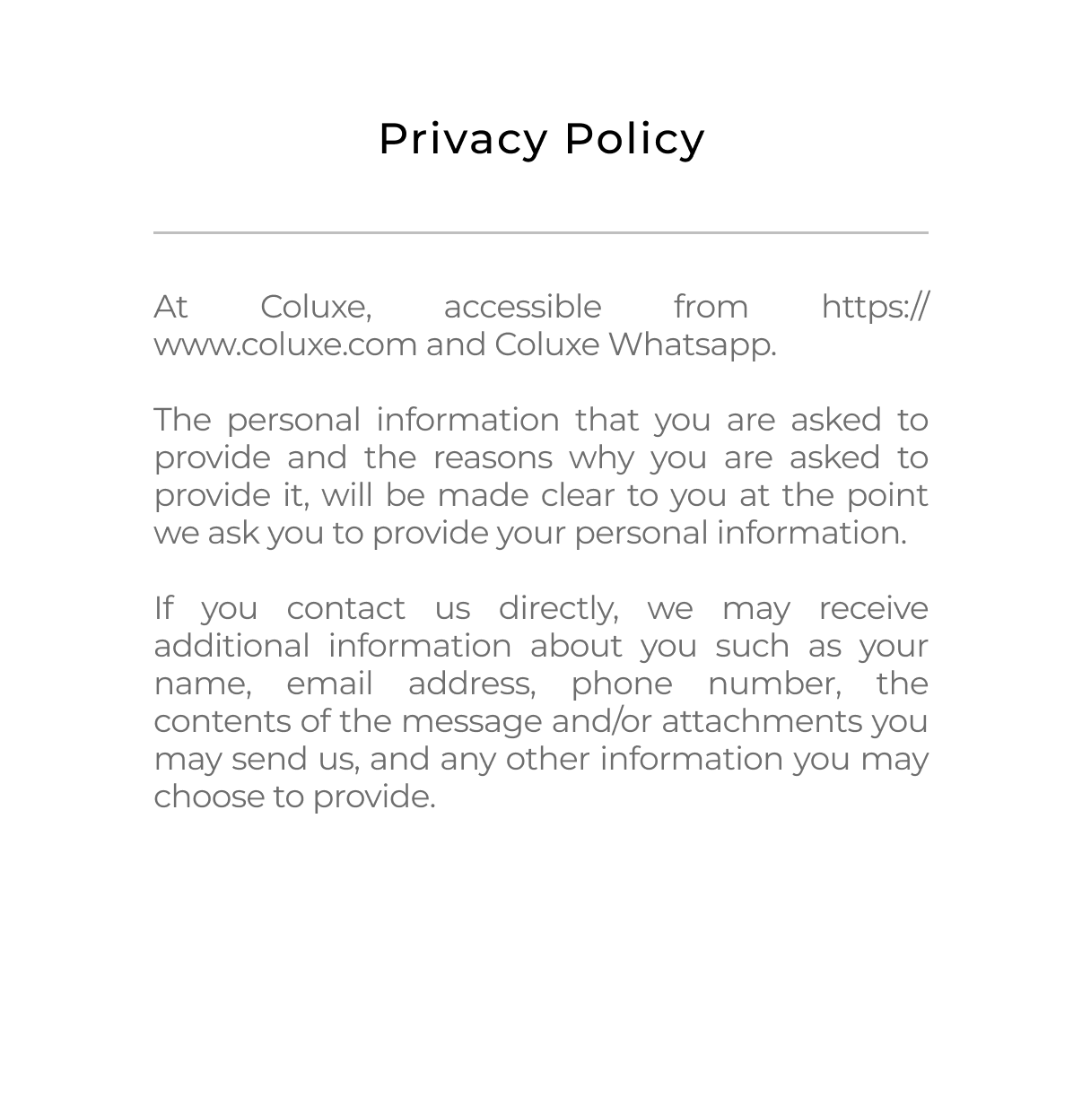 Privacy Policy