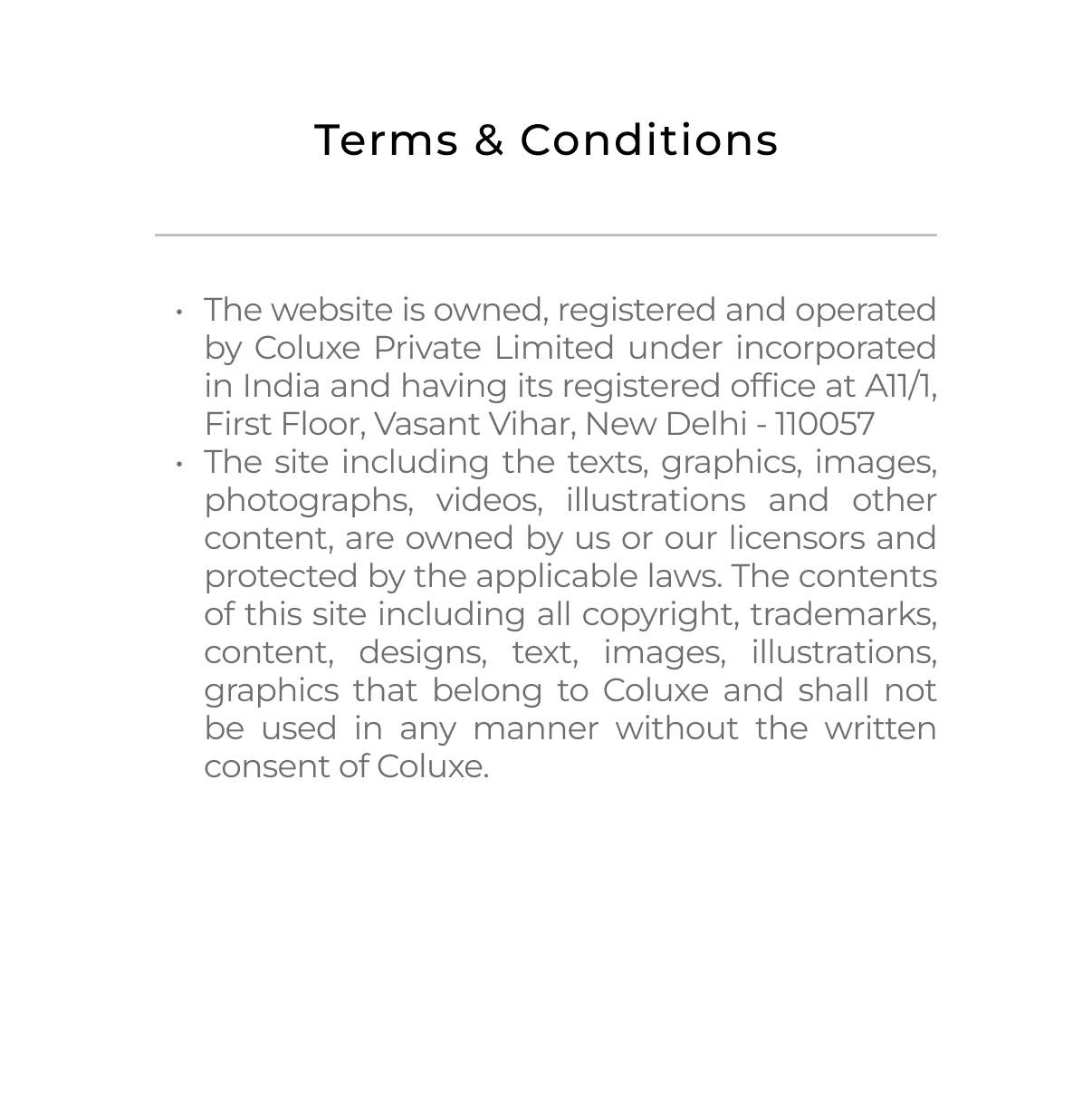 Terms & Conditions
